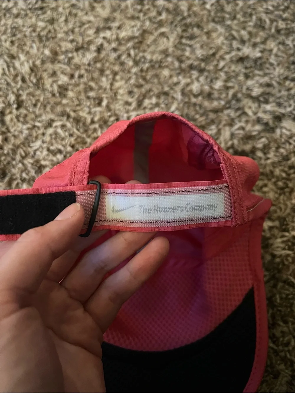Vintage Y2K Pink Nike Daybreak “The Runners Company” 5-Panel Running Cap